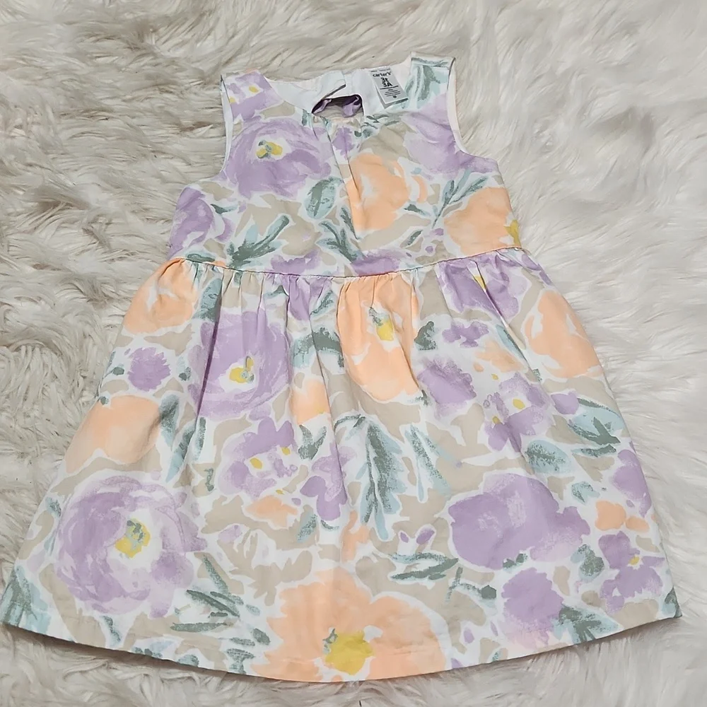 Carter's Floral sateen dress - 3T